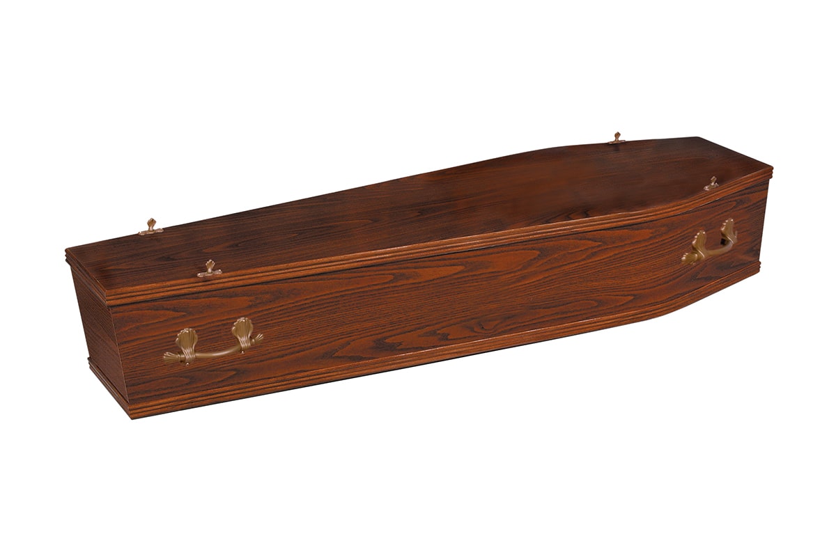 Simple foil veneered coffin