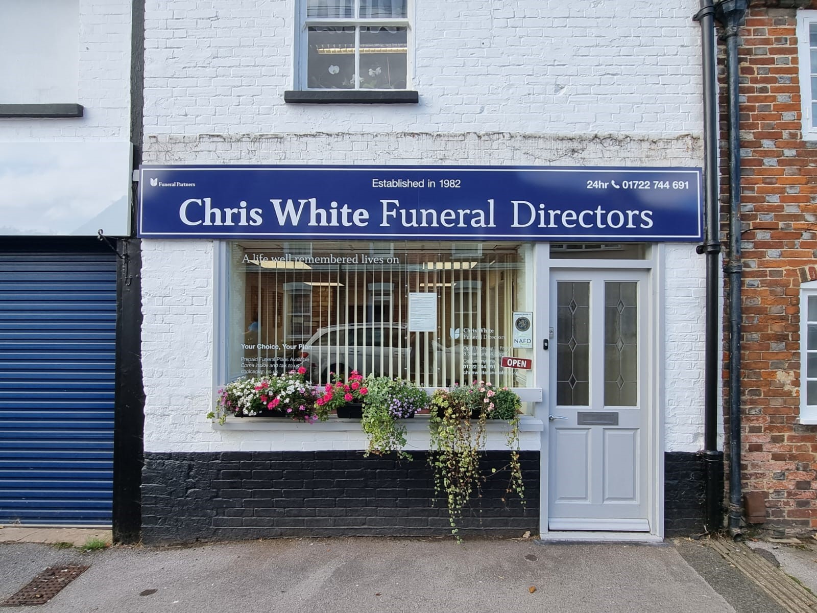 New signage for Chris White in Wilton - Chris White Funeral Directors