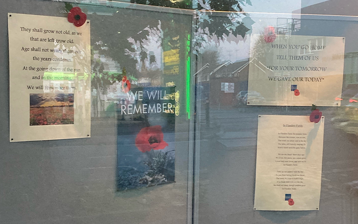 2022 Remembrance Window Display - C & T Radmall Funeral Service