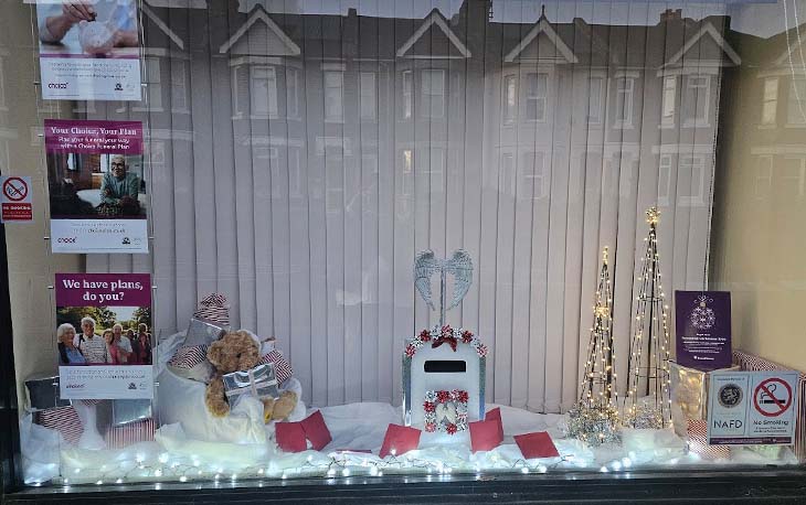Christmas Window - A H Rogers & Sons Funeral Directors